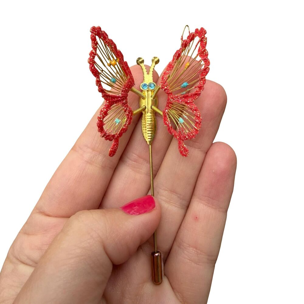 Vintage Jewelry Butterfly Stick Pin